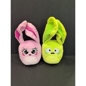 2 Hana Zuki Full of Treasures Hemka Plush Lime Green Scared Mood And Pink Loving